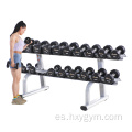 Equipo de máquina de fitness de gimnasio Rack de pesas de dos capas